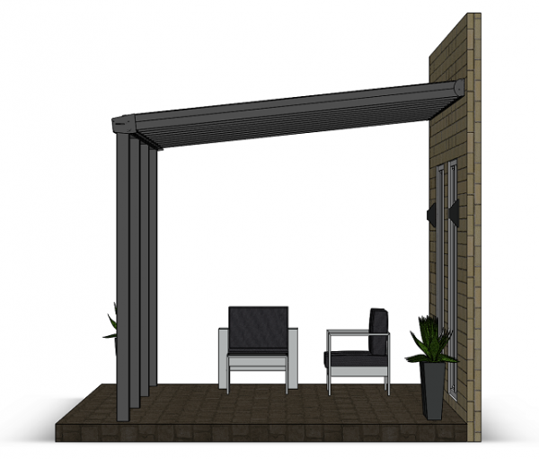 Überdachung mit VSG 8,76 mm klar, 8 x 3 m